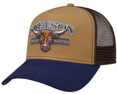 Stetson New Pure Life Trucker Cap - Kappe - Casual Style Baseballcap mit Mesh - Mehrfarbige Meshkappe - Frühling bis Winter - Herren braun One Size