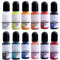 Saiyana 12 Farben, wasserlösliche Farbessenz, Gips-Pigment für kreative Wege, Böden, Fliesen, Gehwege, Zementzusatz