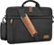 ESTARER Laptoptasche 17.3 Zoll Groß Aktentasche Herren für Arbeit, College, Reisen, Büro, Nylon, Schwarz