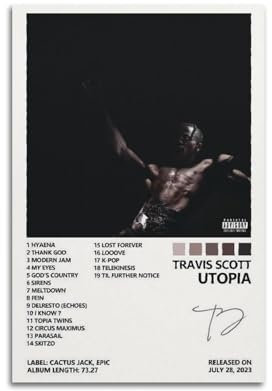 HNYDM Utopia The Album-Poster, Kunstdekoration, Wandposter, Dekoration, Innenposter, Druck, Dekoration, Bar, Restaurant, Dekoration, Ästhetik, Poster, Wohnzimmer, Poster, 40 x 60 cm, ungerahmter Stil