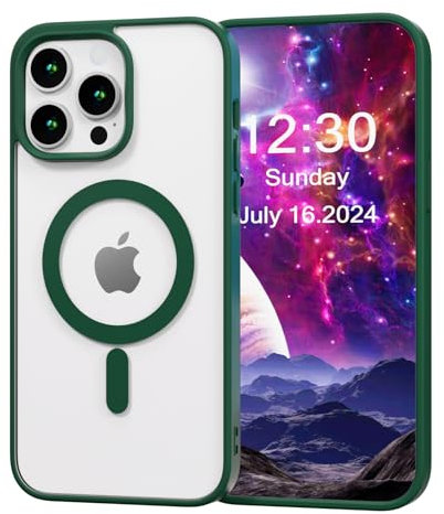 ERDARARIPRO Custodia magnetica compatibile con iPhone 11 trasparente anti-ingiallimento PC Back antiurto TPU Bumper Fast Wireless Charging Case Cover 6.1 pollici