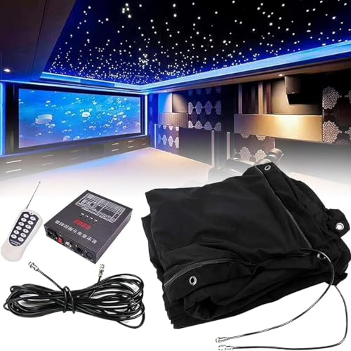 LED-Bühnen-Sternenhimmel-Stoff, Faltbarer Hochzeits-Bühnenhintergrund mit Controller, Universum-Weltraum-Themen-Sternenhimmel-Fotografie-Hintergründe, Dekoration für Hochzeit, Weihnachten, Party,3x6m