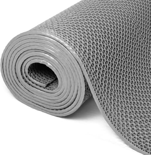 QWORK® Tapis de Drainage en PVC pour Zones humides - 0,9 MX 3 m, 5,5 mm d'épaisseur - Tapis de Douche antidérapant pour Sauna, Cuisines, balcons, Bars et Restaurants