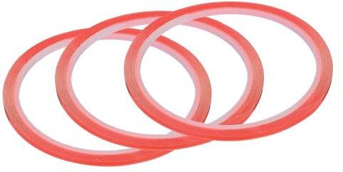 sourcing map 3Pcs 2mm x 5m Phone Repair Adhesive Tape LCD Screen Repair Sticker Double Sided for Cell Phone Tablet Laptop Clear Red