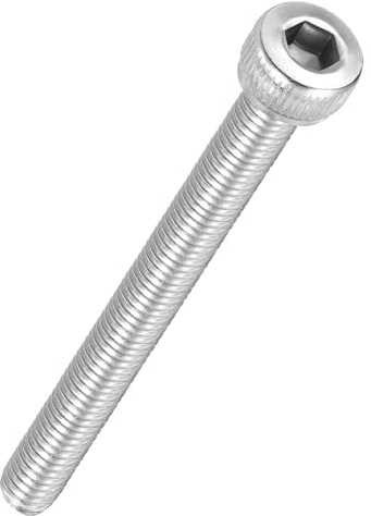 Kozelo 25Pcs Vis à Tête Cylindrique - [M4-0,7 x 45mm] Acier Inoxydable 304 Entièrement Fileté à Entraînement Hexagonal pour Moteur Électrique, Remplacement du Moteur, Argent