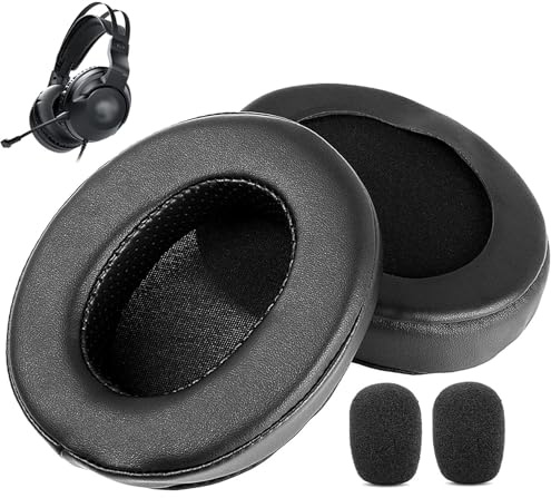 ElO 7.1 AIR Headset Premium-Proteinleder Ersatz Ohrpolster Kompatibel mit Roccat ElO 7.1 AIR/ELO 7.1 USB/ELO X Stereo Headset Ersatzpolster