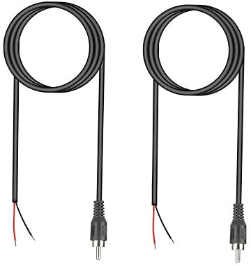 Lot de 2 câbles universels RCA mâles pour réparation de câbles RCA vers câble nu