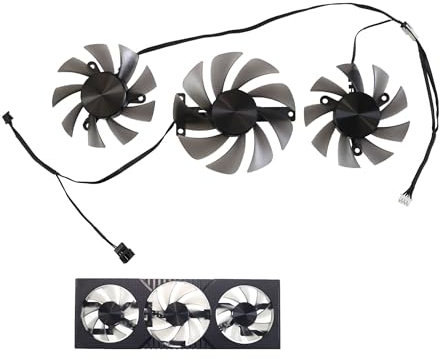 QKFTCSDW Ventilateur de Carte Graphique 3 en 1, 75MM PLA08015B12HH 85MM PLA09215B12H DC12V 4 Broches