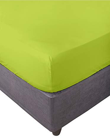 Miracle Home. Spannbettlaken aus 100% gebürsteter Mikrofaser, elastisches Spannbettlaken mit Anti-Peeling-Effekt. 150X200. Bett 150. Pistazie