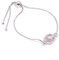 Bracelet argent sterling 925 pour femme, 6 x 8 mm, pierre précieuse ovale naturelle, quartz rose, réglable, style moderne et délicat, bijoux argentSGB-ROSE