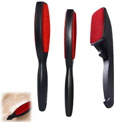 3 Pack Lint Brush, Clothes Brush Fluff Remover, Clothes Brush, Clothes Brush for Pet Hair, Lint Brush for Clothes - Double-Sided Fuzz Remover in Large and Small Sizes for Fabric and Furniture