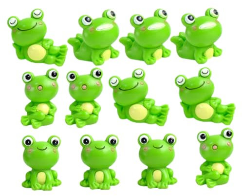 YARNOW 12stücke Frosch Skulptur Statue Miniaturen Garten Dekoration Aus Kunstharz Für Fenster Schreibtisch Und Blumentopf Dekor