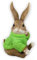 colourliving Hasen Deko Figuren Osterhasen Figuren Groß witzige, entspannte Osterhasen mit Pullover Deko Hasen (Grün-2)