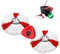 Mop Head Replacements Compatible with Vileda, 2 Pack Spin Mop Heads Refills with A Base Replacement Kit for Vileda Turbo Triangle Swivel Mops, Microfiber, Machine Washable and Easy to Replace