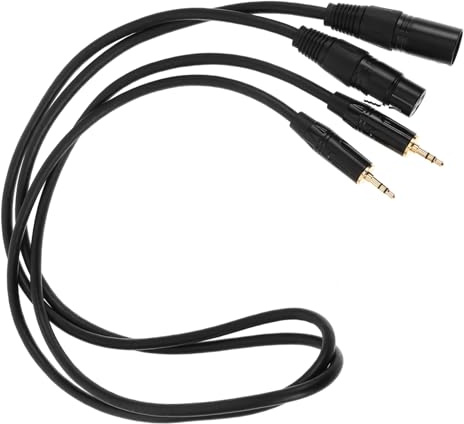DOITOOL 2pcs Xlr Mic Cable Right Angle Trs to Xlr Audio Cable for Microphone for Compact Spaces and Synthesizers
