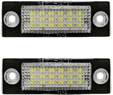 Ridwiwa 1 Paar LED Kennzeichenbeleuchtung Kompatibel mit VW T5 Caddy Mk3 Golf Plus Mk5 Jetta Mk5 Passat Limousine 3bg Passat Variant 3C B6 Skoda, 6000K Weiße Kennzeichenbeleuchtung LED, Plug & Play