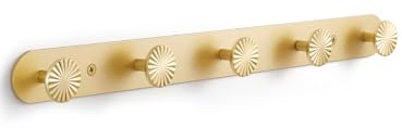 JIASENBAO 1 Pack Coat Rack Wall Mounted Gold Brass Towel Hooks for Bathrooms Wall Hooks for Hanging Robe Coat Hooks Kitchen Decorative Heavy Duty Zinc Alloy