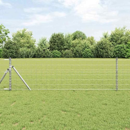Clôture euro 0,4 x 10 m, fer revêtu de PVC, élément de jardin robuste, brise-vue idéal pour l'extérieur, champ de clôture durable