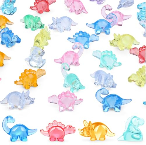 Dino Deko, Mini Figuren Dinosaurier Miniatur Bunte Harz, Transparent | AWARDSEN Dino Deko für Puppenhaus Topfdekoration Garten Landschaft DIY Micro Landschaft Dekoration