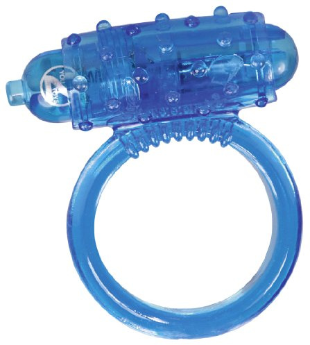 You2Toys Vibro Ring Blue - sehr flexibler Cockring für Männer und Frauen, Blutstau-Effekt, Erektions-Verlängerung, mit Mini-Vibrator, blau