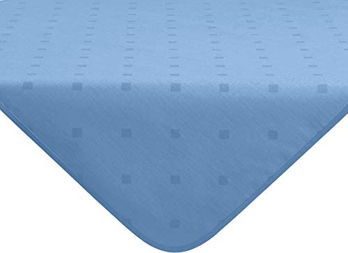 Erwin Müller abwaschbare Tischdecke, Mitteldecke Neuss im Rautendesign blau Größe 80x80 cm - acrylversiegeltes Gewebe für leichtes Wischen