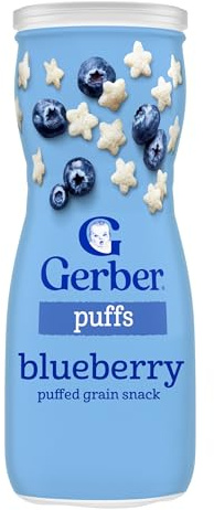 Us Gerber Puffs Blueberry 1.48 Oz/42G Canister