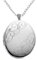 Pendentif médaillon ovale en argent sterling avec chaîne de 45,7 cm et boîte cadeau