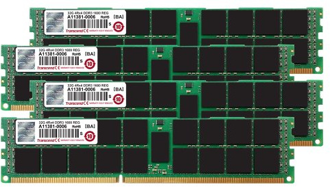 Transcend TS128GJMA534P JetMemory - Kit memoria DDR3-RAM da 128 GB (4 x 32 GB, 1600 MHz, CL11) per Apple Mac Pro