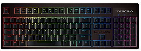 Tesoro Excalibur Spectrum G7SFL - Teclado para Videojuegos, Color Rojo