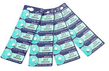 WCK Sony 377 SR626SW Uhrenbatterie Knopfzelle Silber Oxiden Box Einzelhandel Karte Blister (20 Stück)