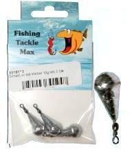 Fishing Tackle Max Unisex – Erwachsene 10C6016191C10 FTM Birnenblei mit Wirbel 100g, Bunt, Normal