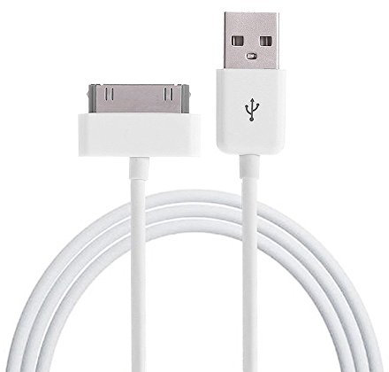 Novago Compatible avec iPhone 3, iPhone 4, iPhone 4s, iPad, iPad 2,iPad 3, iPod Nano 1/2/3/4/5/6, iPod Touch 1/2/3/4, iPod Classic 1/2/3 Câble de recharge (1 M)