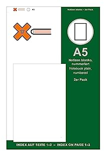 X17 A5 Notizen/Notizheft | blanko 2er Pack, für das revolutionäre X17-Notizbuch mit auswechselbaren Heften