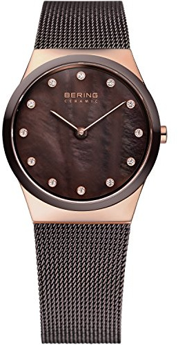 BERING Women Analog Quartz ceramic collection Watch with stainless steel Strap and Sapphire Crystal 32230-262