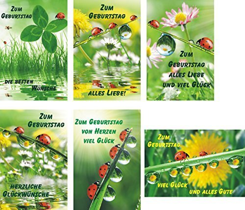 Geburtstagskarten 100 Stück mit tollen Motiven Glückwunschkarten Geburtstag 51-3050