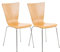 CLP 2 x robusto y fácil silla apilable Aaron con asiento de madera y ergonómico Asiento, Elección de colores