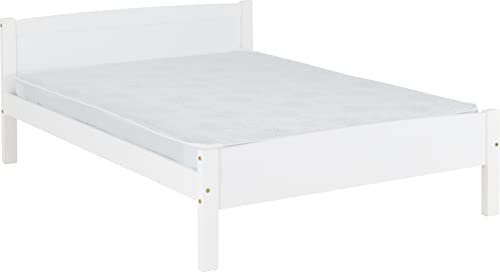 Seconique Amber 4'6 Double Bed in White
