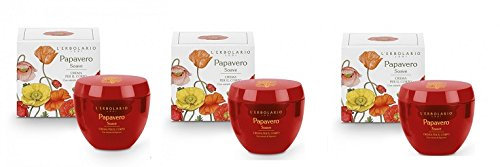 L' ERBOLARIO - PAPAVERO SOAVE CREMA PER IL CORPO con estratti di papavero 200 ml - 3 CONFEZIONI