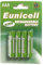 Lot de 4 piles rechargeables AAA 600 mAh 1,2 V pour lampes solaires et téléphones sans fil