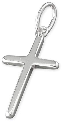 Strictly Gifts Piccolo ciondolo a forma di crocifisso in argento Sterling 925, per donne, ragazze, madri, sorelle, figlie, battesimi, con confezione regalo, la croce misura 2,2 cm di altezza x 1,3 cm