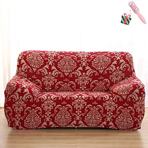 Sofa Überwürfe Sofabezug, Morbuy Weihnachten Elastisch Ecksofa L Form Stretch Antirutsch Armlehnen Sofahusse Sofa Abdeckung Hussen für Sofa Couchbezug Sesselbezug (2 Sitzer,Böhmen)