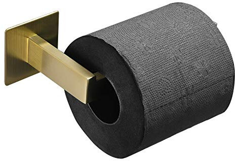 WOMAO Klopapierhalter Gold Ohne Bohren Selbstklebende Toilettenpapierhalter Edelstahl Gebürstet Messing Wand WC Papier Halterung Toilettenrollenhalter