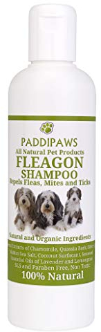 100% Natural Flea Shampoo for Dogs - Flea Away Shampoo for dogs to kill Fleas and Eggs - Safe Chemical Free - Natural Dog Cleanser for Parasites