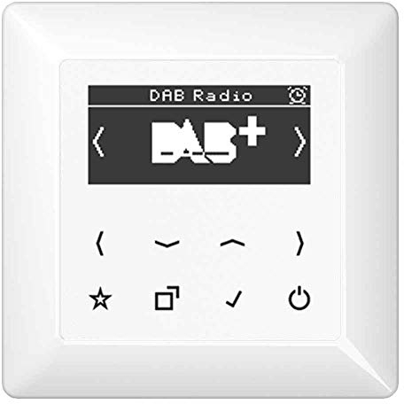 Jung Smart Radio DAB Komplett-Set Weiß DABAWW mit 1-Fach Rahmen AS581WW