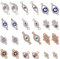 NBEADS 24 Pcs Evil Eye Charms, Alloy Links Necklace Connectors Alloy Evil Eye Pendants for DIY Bracelet Earrings
