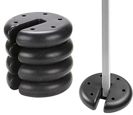 Vivo Technologies Set of 4 Round Canopy Tent Leg Gazebos Weights Secure Anchor Gazebo Camping Outdoor Events Market Stall- 9.4kg Total Weight