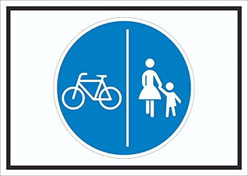 HB-Druck Schild Getrennter Rad- und Gehweg Symbol A6 (105x148mm)