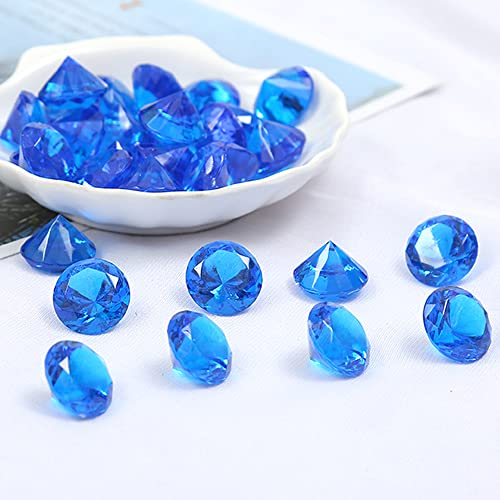 120 Stück Acryl Diamanten Dekosteine,Acryl Diamant Edelsteine Streudeko Tischdeko Acrylschmuck für Hochzeit Geburtstag Weihnachten Party Vasenfüller Piratenparty Schatzsuche Dekoration,Dunkelblau