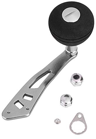 Angelrollengriff, Spinning Angelrolle Metall Eva GriffknopfRollengriff Rollenwechselgriff Baitcasting Trolling Rollenkurbelzubehör Kurbel Kurbelarm Rocker Arm Rutschfester Angelknopfgriff Schwarz