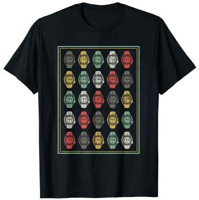 Retro Taucheruhr Geschenk – Horologie Vintage Armbanduhr T-Shirt